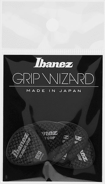 Ibanez PPA16HRGBK  Grip Wizard Rubber Grip Pack 6 Púas Heavy Negras 1