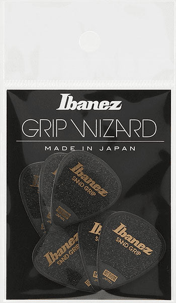 Ibanez PPA14MSGBK Grip Wizard Sand Grip Pack 6 Púas Medium Negras 1