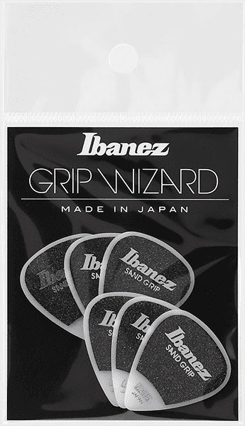 Ibanez PPA14MSGWH Grip Wizard Sand Grip Pack 6 Púas Medium Blancas 1