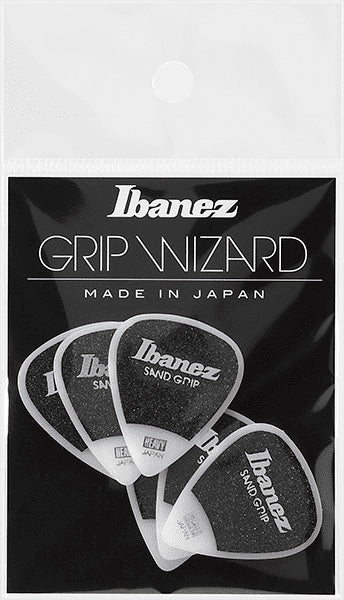 Ibanez PPA14HSGWH Grip Wizard Sand Grip Pack 6 Púas Heavy Blancas 1