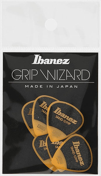 Ibanez PPA16MSGYE Grip Wizard Sand Grip Pack 6 Púas Medium Amarillas 1