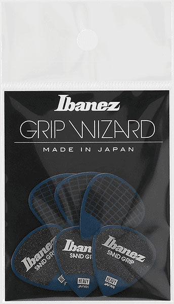 Ibanez PPA16HSGDB Grip Wizard Sand Grip Pack 6 Púas Heavy Deep Blue 1