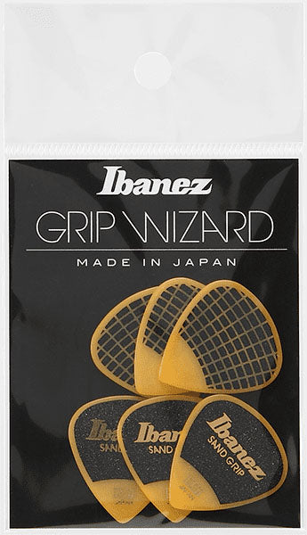 Ibanez PPA16HSGYE Grip Wizard Sand Grip Pack 6 Púas Heavy Amarillas 1