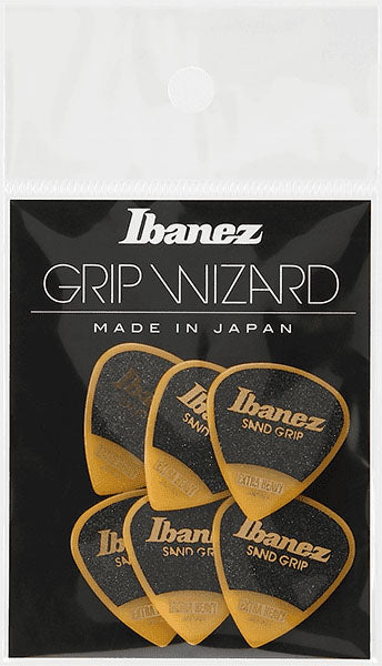 Ibanez PPA16XSGYE Grip Wizard Sand Grip Pack 6 Púas Extraheavy Amarillas 1