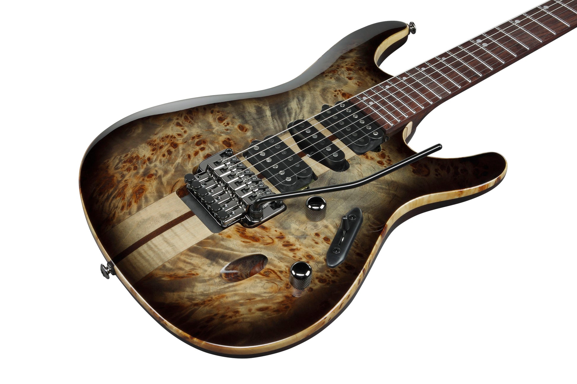 Ibanez S1070PBZ CKB Premium Guitarra Eléctrica Charcoal Black Burst 6