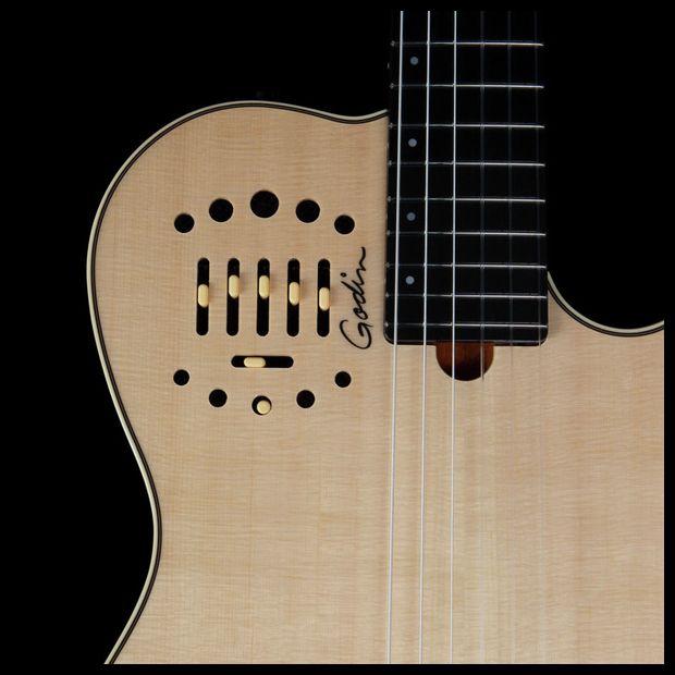 Godin Multiac Nylon Deluxe Guitarra Española Electrificada Natural 4