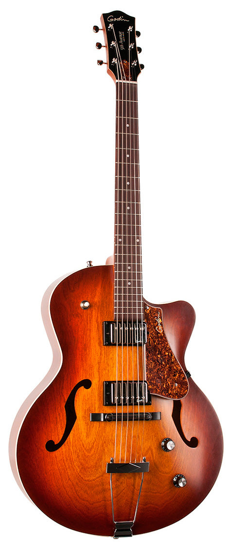 Godin 5Th Avenue CW Kingpin II HB CB Guitarra Eléctrica Cognac Burst 2