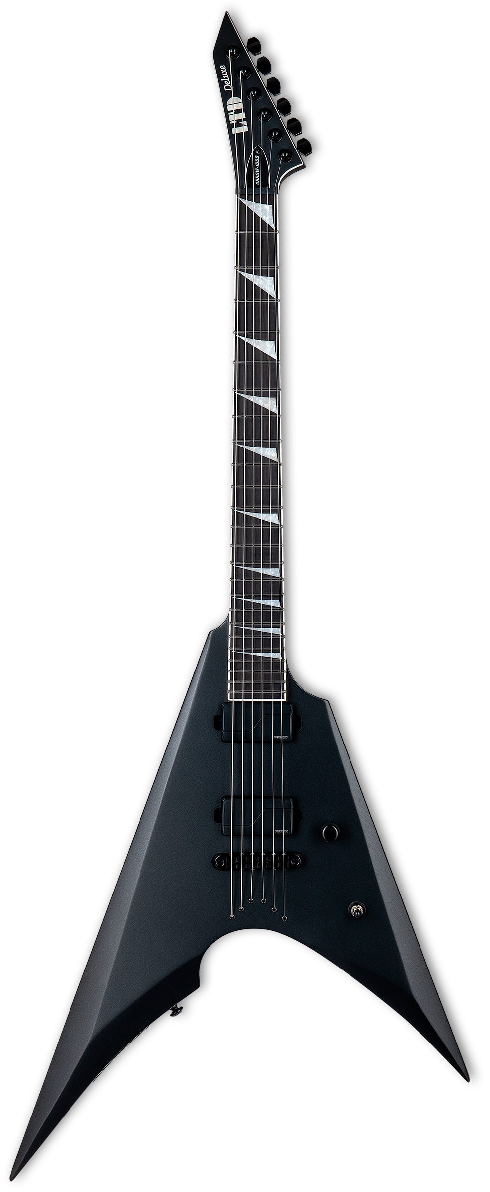 ESP LTD Arrow1000 NT CMS Guitarra Eléctrica Charcoal Metallic Satin 1