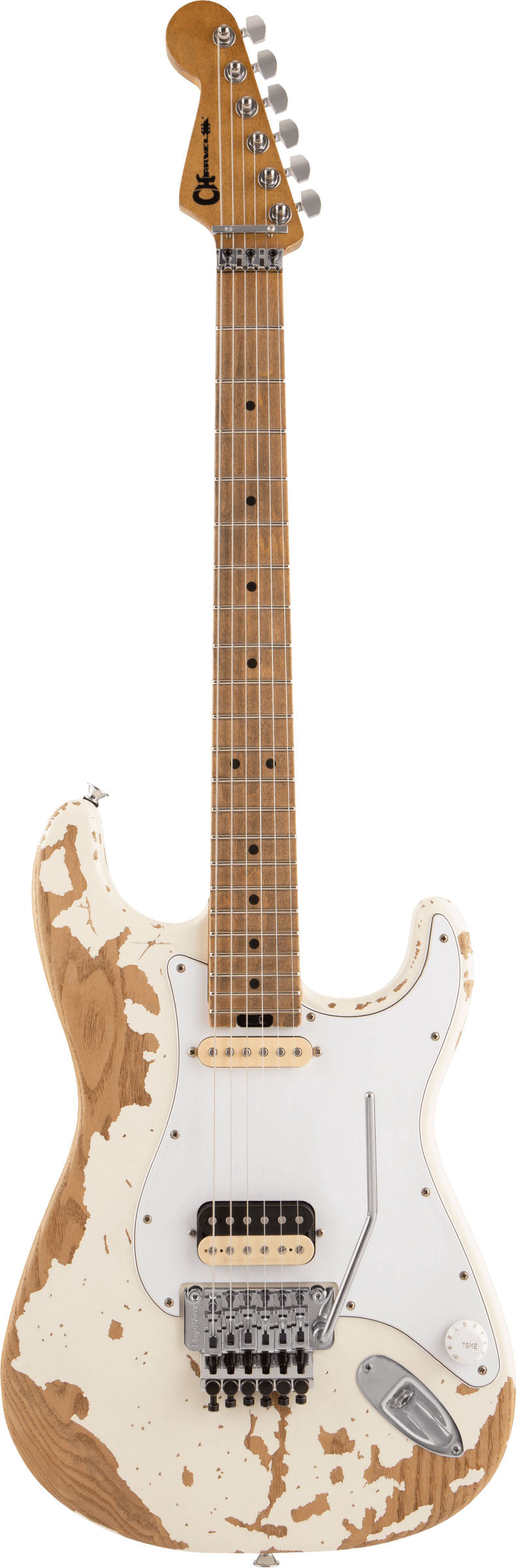 Charvel Henrik Danhage Le Signature Pro-Mod So-Cal Style 1 HS FR MN Guitarra Eléctrica White Relic 1