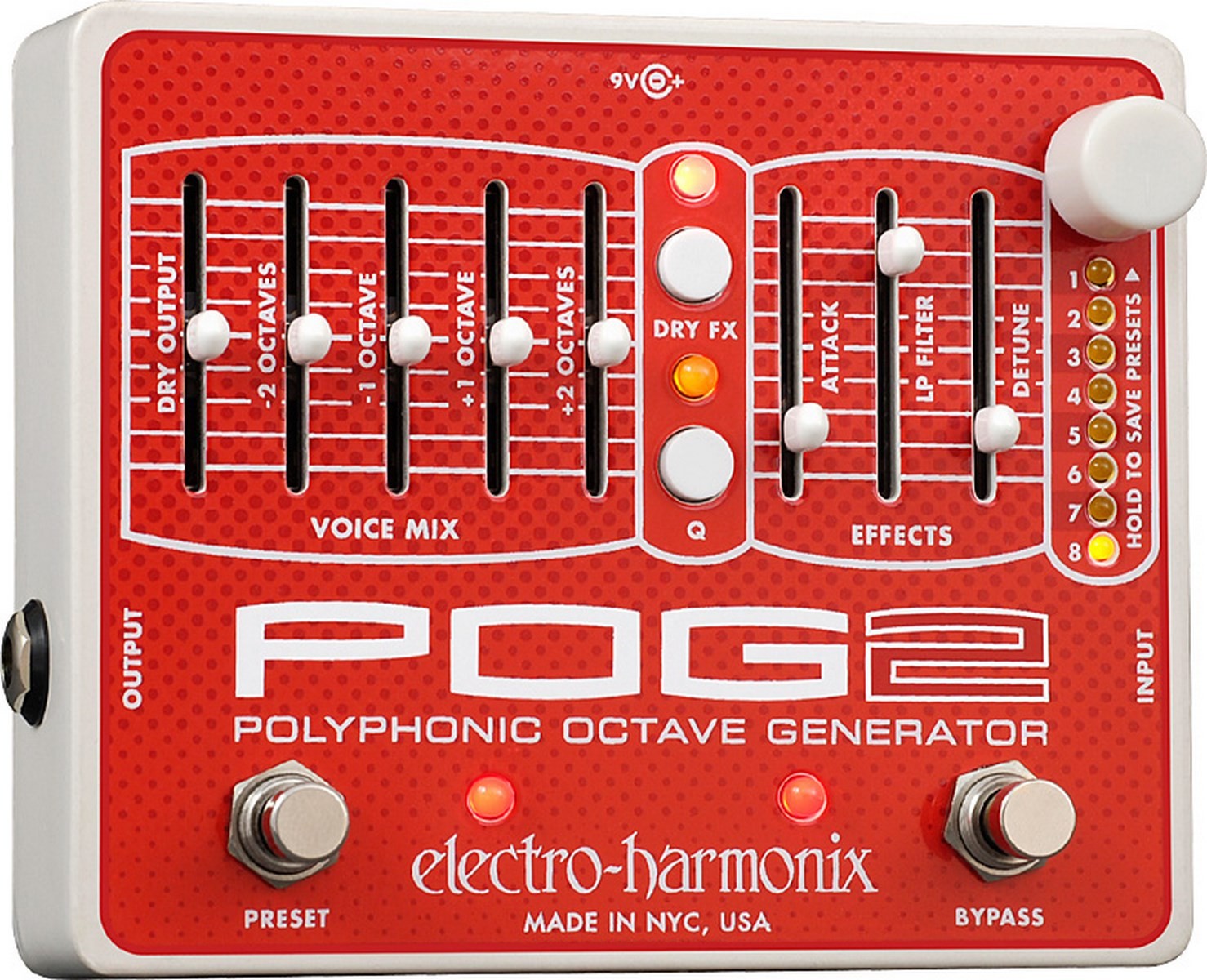 Electro Harmonix POG2 XO Pedal Octavador Polifónico 12