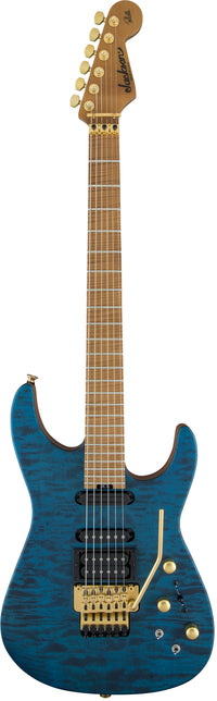 Jackson USA Phil Collen PC1 Satin Stain CFMN Guitarra Eléctrica Satin Transparent Blue 1