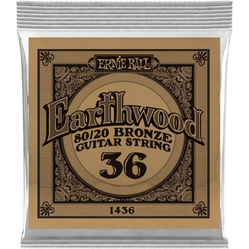 Ernie Ball 1436 Earthwood Bronce 036 Cuerda Guitarra Acústica 1