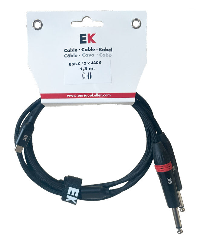 Auvisa HDMI21918 Cable USB C a 2 x Jack Macho 1.8 metros 1