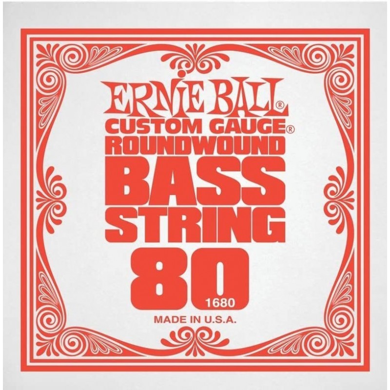 Ernie Ball 1680 Cuerda Bajo Slinky Entorchado Redondo 080 1