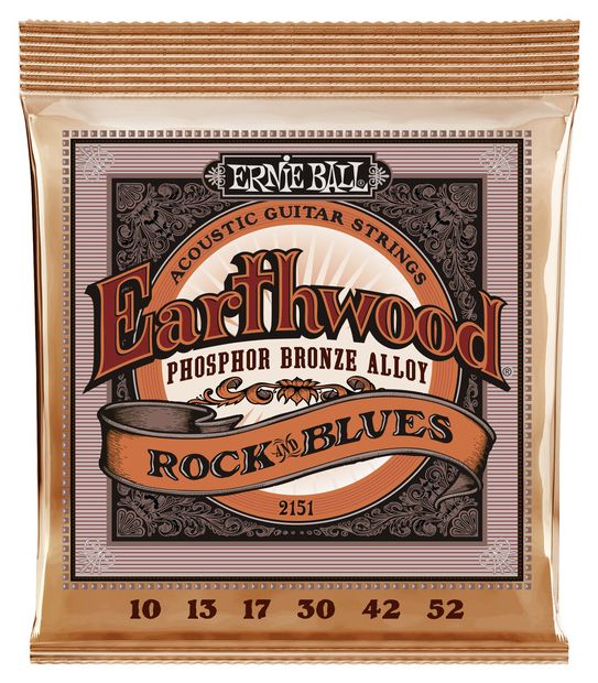 Ernie Ball 2151 Earthwood Phospor Bronze Juego Cuerdas Guitarra Acústica 010-052 1