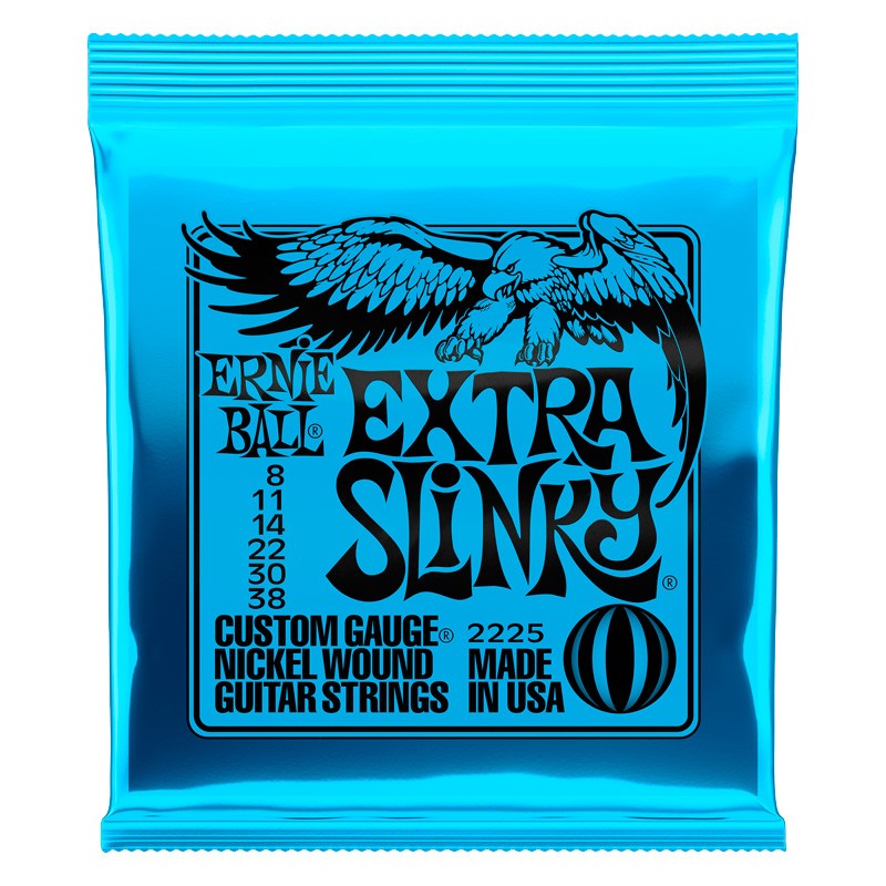 Ernie Ball 2225 Slinky Juego Cuerdas Guitarra Eléctrica 008-038 1