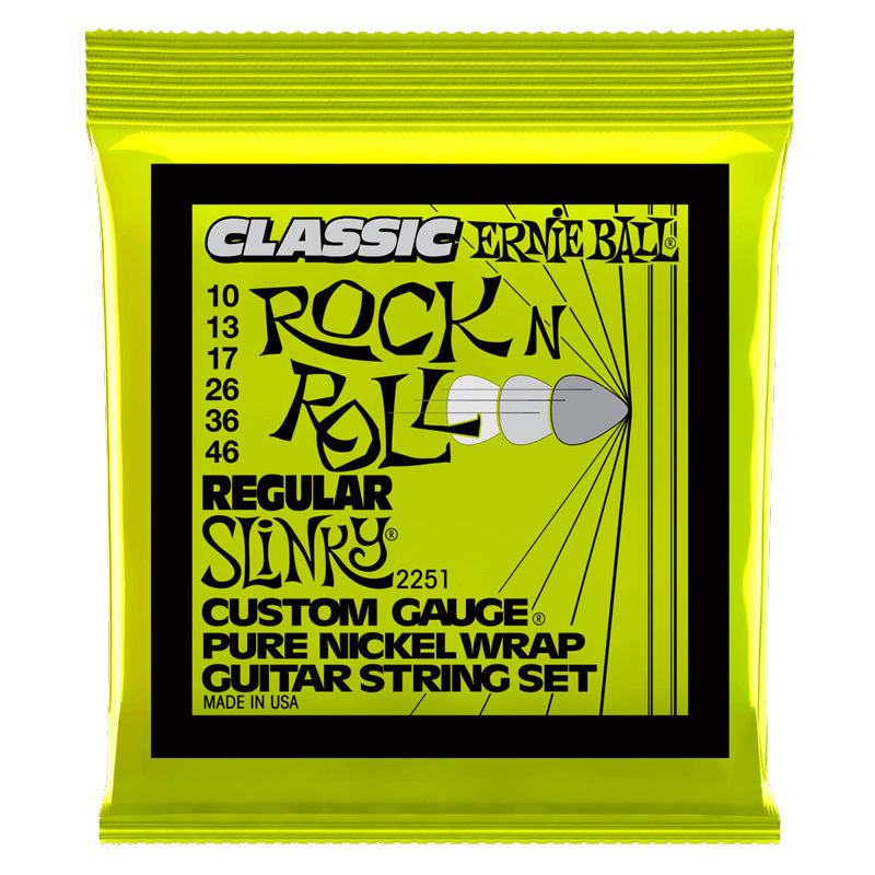 Ernie Ball 2251 Regular Slinky Classic Rock and Roll Juego Cuerdas Guitarra Eléctrica 010-046 1