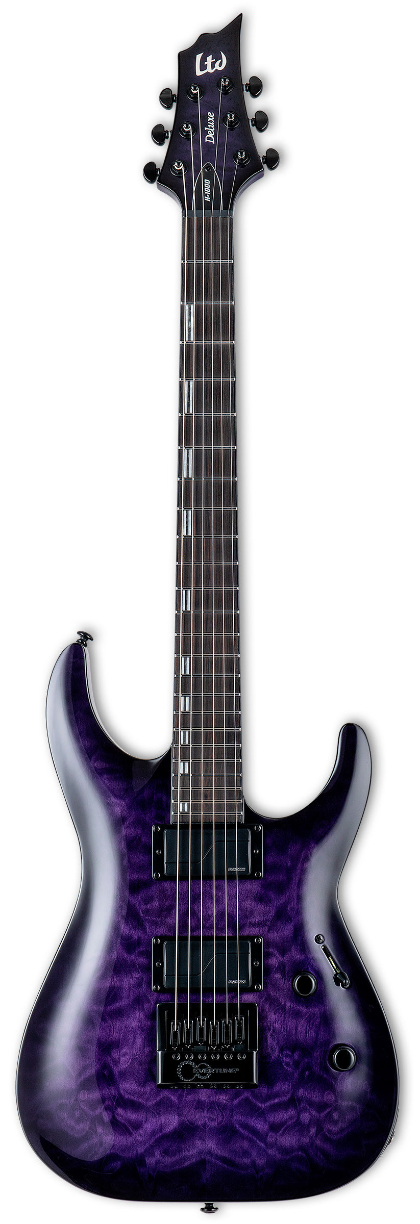 ESP LTD H1000ET STPSB Evertune Guitarra Eléctrica See Thru Purple Sunburst 1