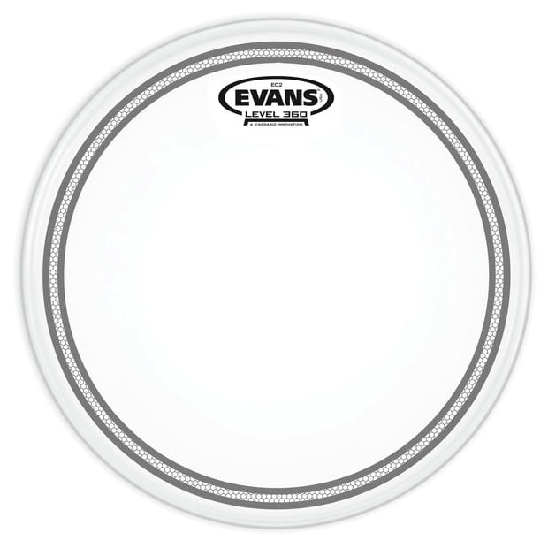 Evans B12EC2S Parche Tom EC2 SST Coated 2 Capas Blanco Rugoso con Muffle - 12 1