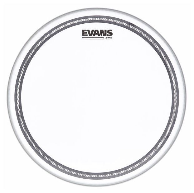 Evans B14EC2S SST Coated Blanco Rugoso con Muffle Parche 14 Pulgadas 1