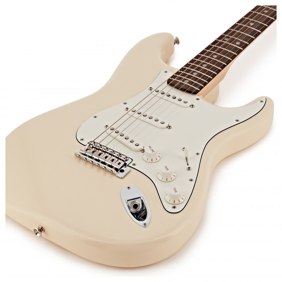 Fender Albert Hammond Jr Stratocaster RW Guitarra Eléctrica Olympic White 10