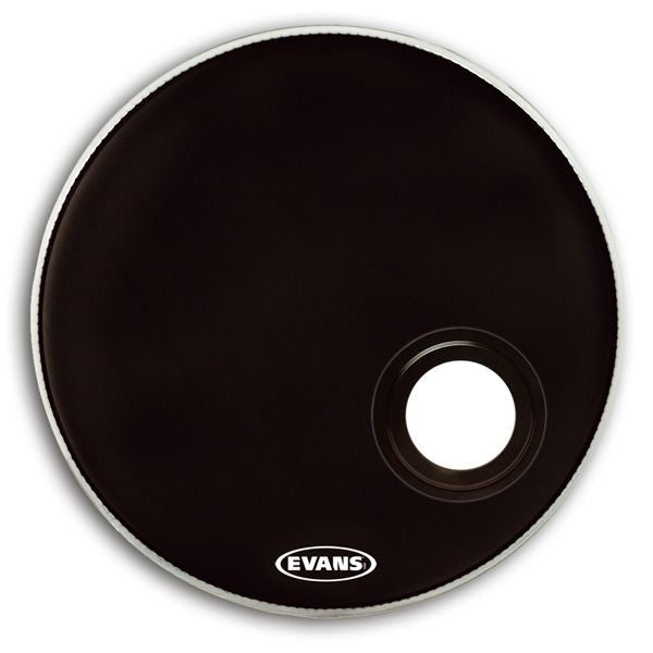 Evans BD18REMAD Parche Bombo Resonante EMAD Black, Orificio 5, Sordina Externa 1