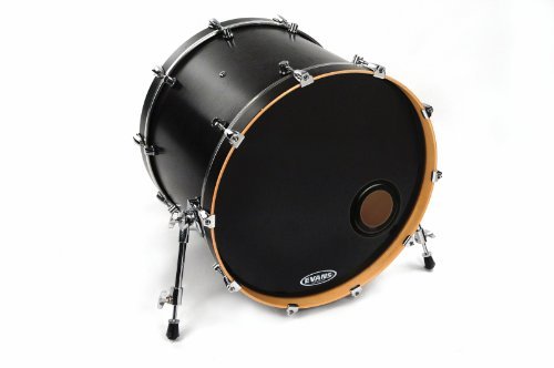 Evans BD18REMAD Parche Bombo Resonante EMAD Black, Orificio 5, Sordina Externa 2