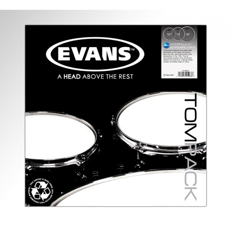 Evans ETPHYDGLR Hidraulic Glass Rock Pack de Parches para Tom 2