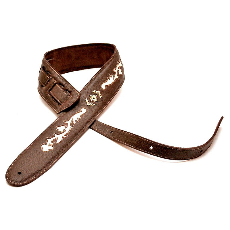 Bourbon Strap Mariachi Brown Leather Correa Guitarra Marrón 1