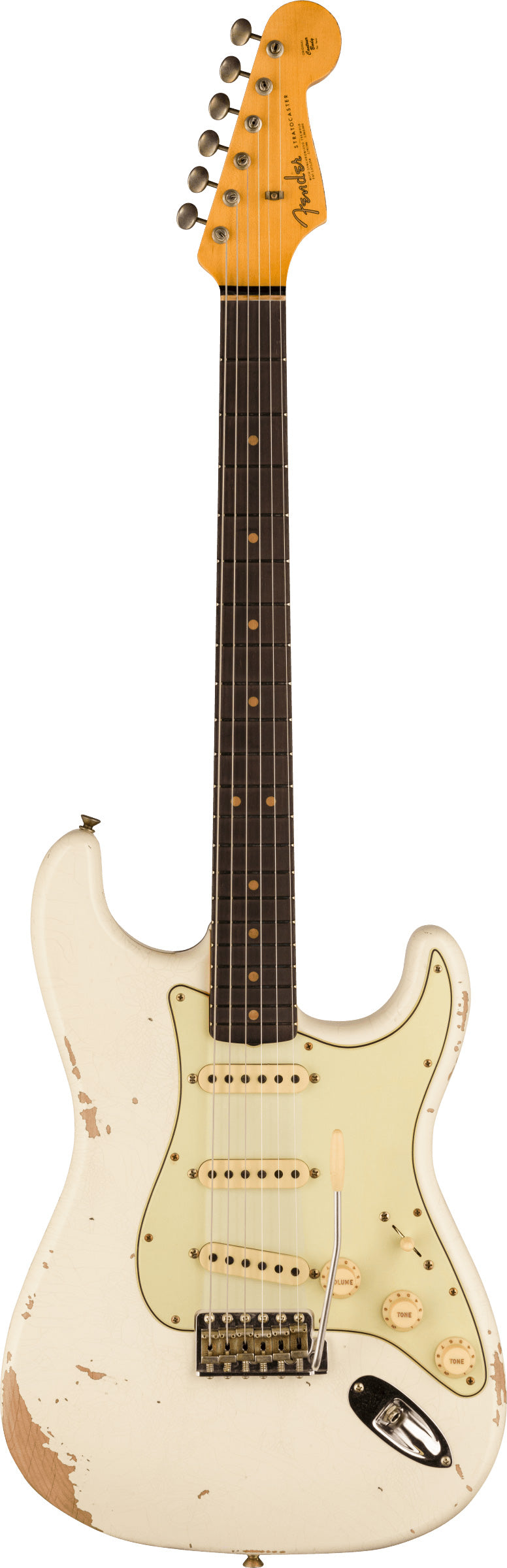 Fender Stratocaster 1964 L Series Custom Shop MN Guitarra Eléctrica Aged Olympic White 1