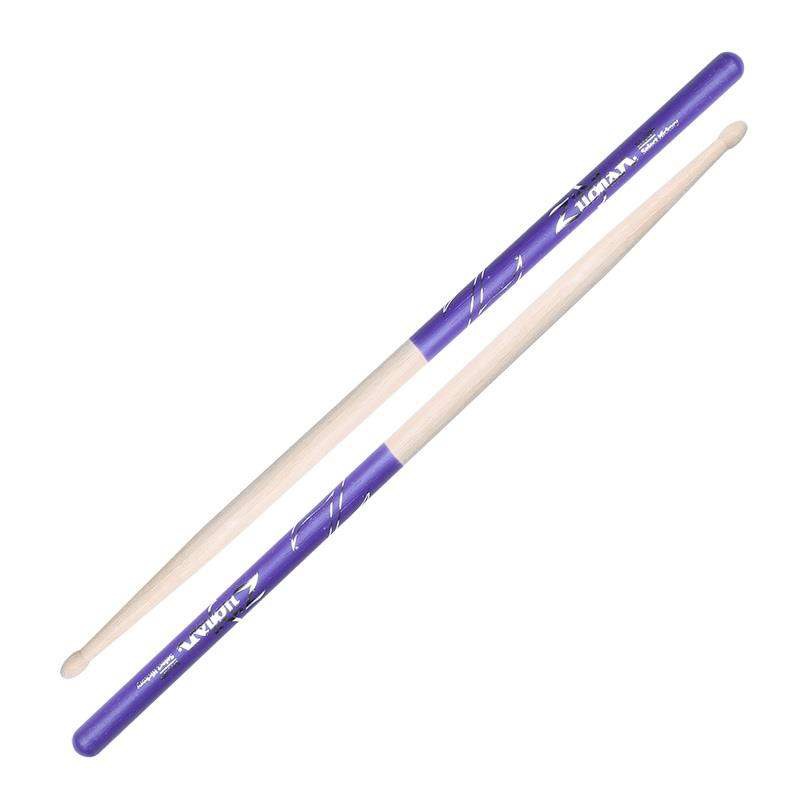 Zildjian 5AWP Par Baquetas 5A con Punta de Madera Dip Purple 1