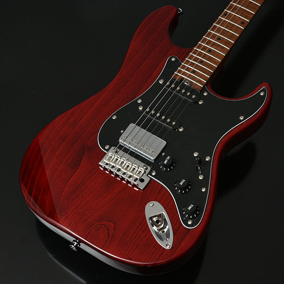 Bacchus BSH-800 ASH/RSM STR Global HSS Guitarra Eléctrica Transparent Red 2