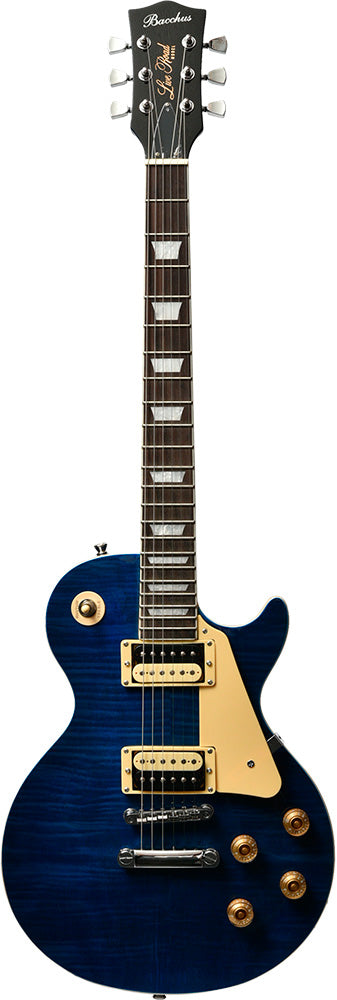 Bacchus BLP-FMH/R STB Universe LP Guitarra Eléctrica Flame See Through Blue 1