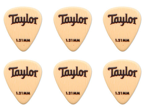 Taylor 70720 Premium Darktone Ivoroid 351 Pack Seis Púas 1.21mm 1