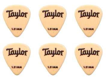 Taylor 70720 Premium Darktone Ivoroid 351 Pack Seis Púas 1.21mm 1