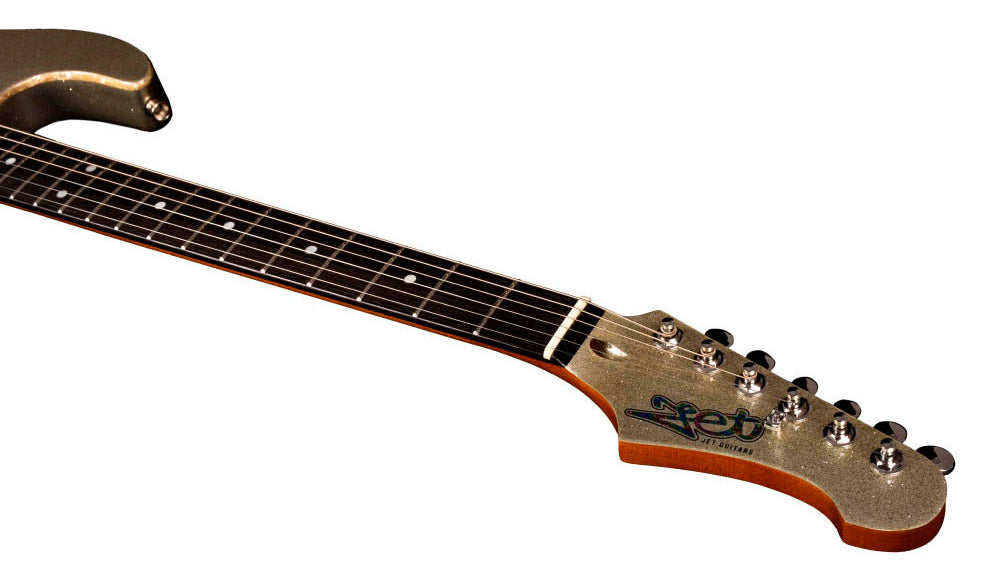 Jet Guitars JS500 HH SLS EB Guitarra Eléctrica Silver Sparkle 4