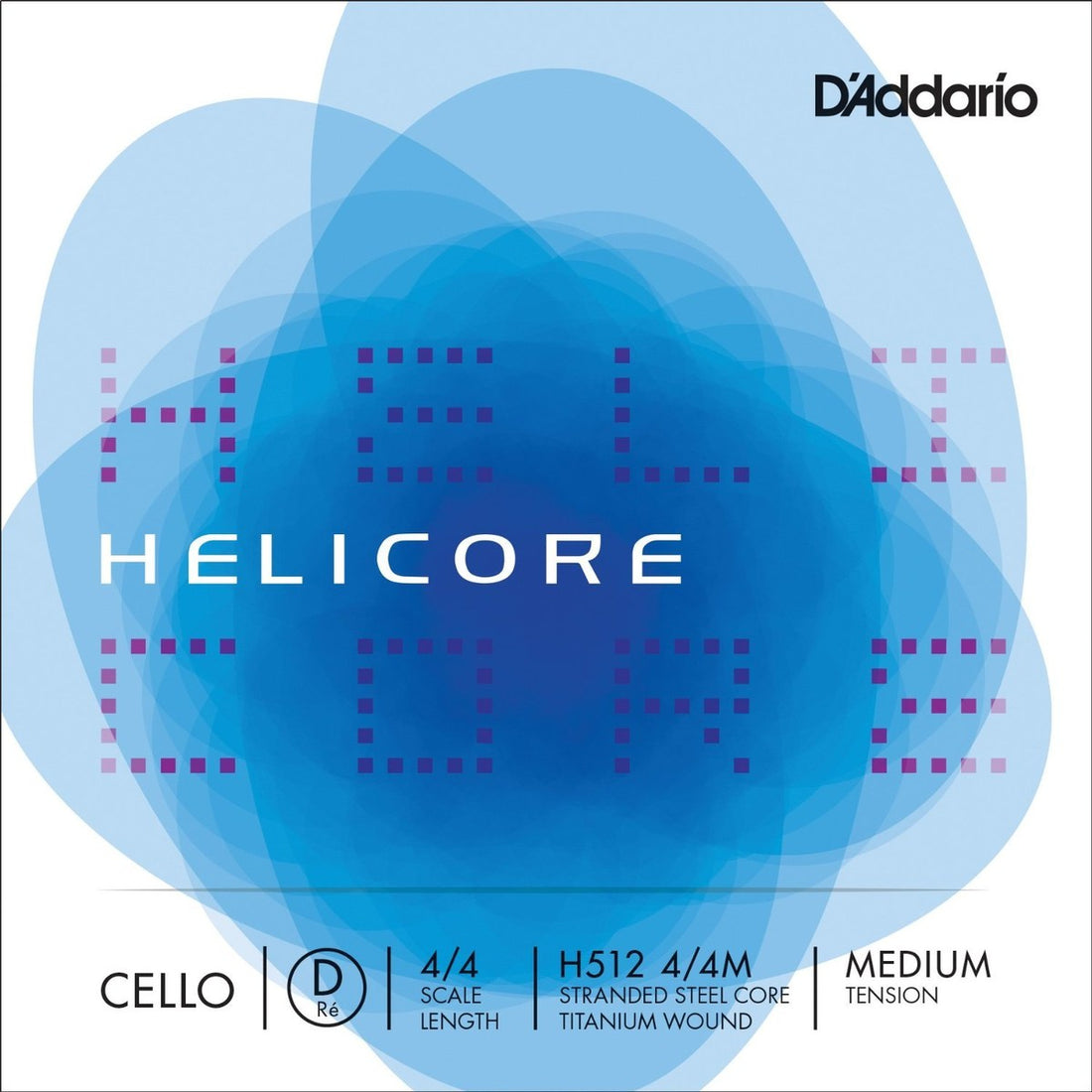 Daddario H512 D 4/4 Med Cuerda Cello Helicore 1