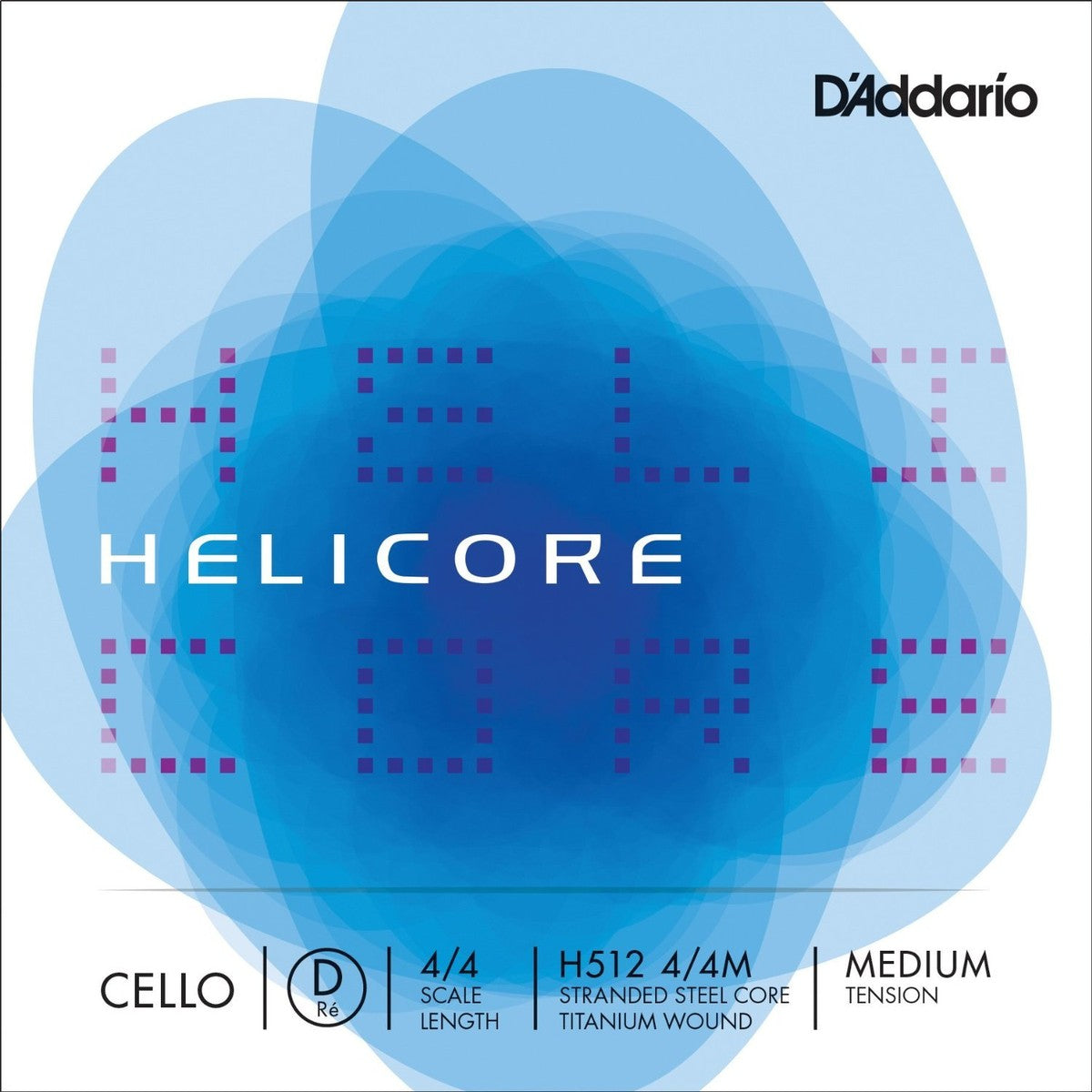 Daddario H512 D 4/4 Med Cuerda Cello Helicore 1