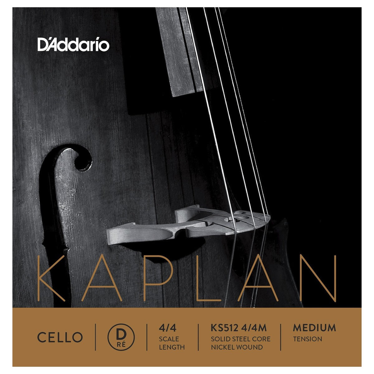 Daddario KS512 D Cuerda Cello Kaplan Solutions 4/4 Media 1