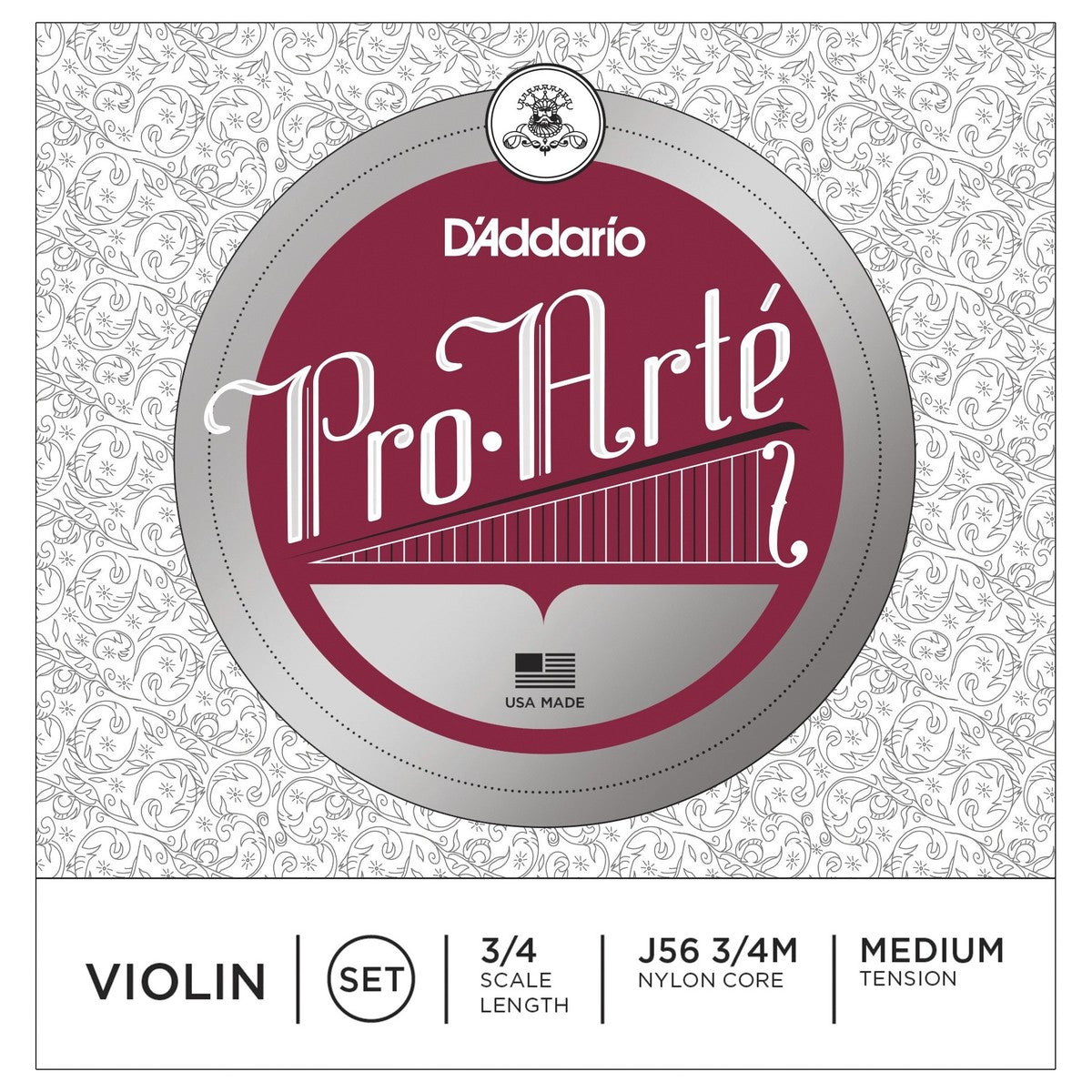 Daddario J56 3/4 Med Juego Cuerda Violín Pro Arte 1