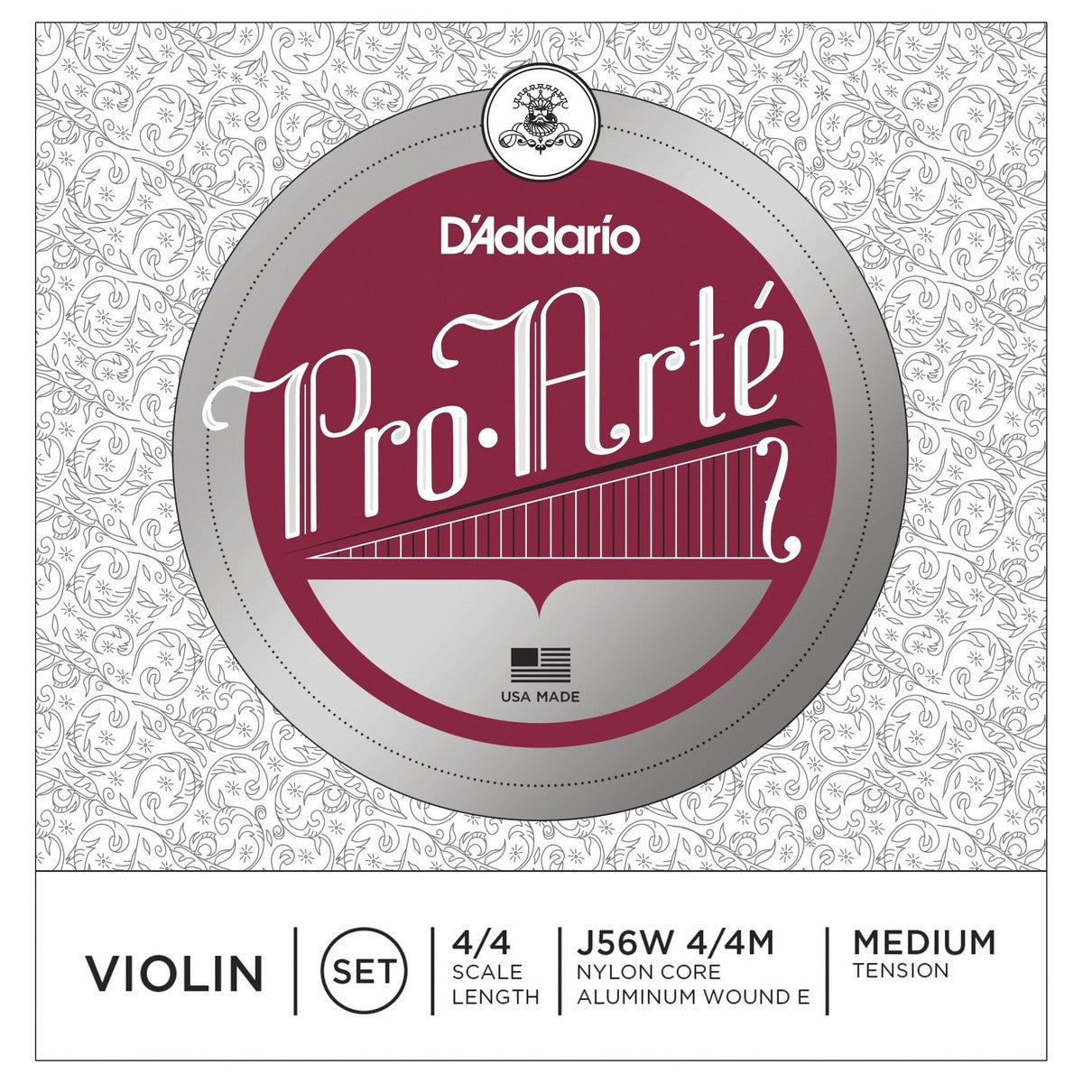 Daddario J56W 4/4 Med Juego Cuerda Violín Pro Arte 1