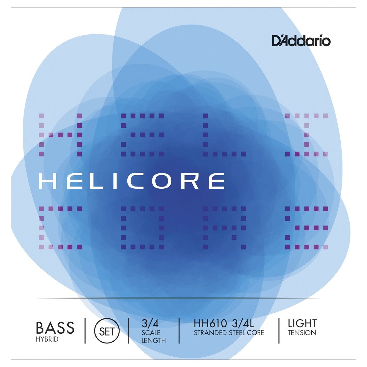 Daddario HH610 3/4 Lgt Helicore Hybrid Juego Cuerdas Contrabajo 1