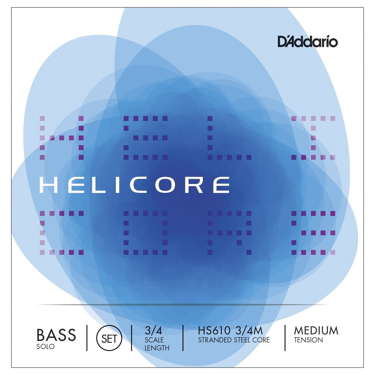 Daddario HS610 3/4 Med Helicore Solo Juego Cuerdas Contrabajo 1