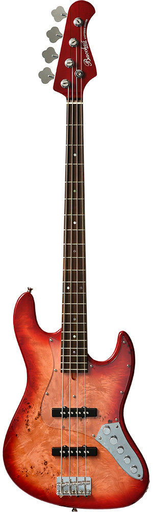 Bacchus WJB-BP/ACT RD-B Universe Bajo Eléctrico Burl Red Burst 1