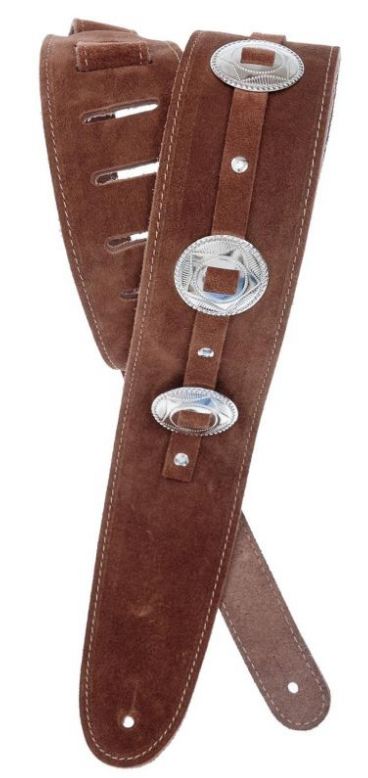 Planet Waves 25SSC01 Correa Dec Leather Conchos Brown 1