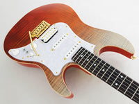 Fujigen EOS-FM-R/RKG Guitarra Eléctrica Ripe Kaki Gradation 4