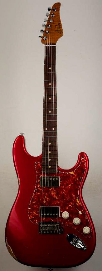 Suhr Classic S Antique HH CAR RW Guitarra Eléctrica Candy Apple Red Medium Aging 1