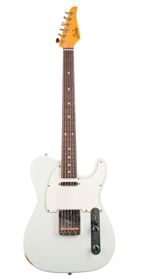 Suhr Classic T Antique SS RW OW Guitarra Eléctrica Olympic White Light Aging 1