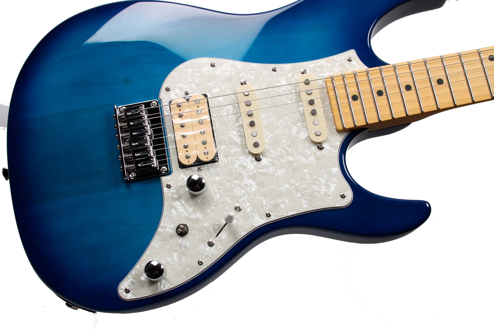 Fujigen BOS-M/TBS Guitarra Eléctrica Transparent Blue Burst 4