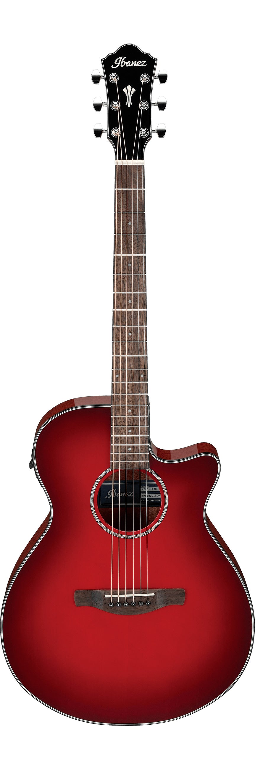 Ibanez AEG51 TRH Guitarra Electroacústica Transparent Red Sunburst 1